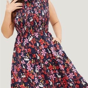 BloomChic Floral Shirted Mockneck Dress w Pockets Sz 22-24